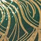 12"x108" HUNTER GREEN GOLD Mesh TABLE RUNNER Wavy Embroidered Sequins